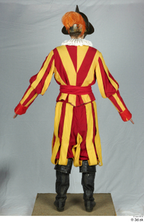  Photos Medieval Guard in cloth armor 4 Medieval clothing Medieval soldier a poses striped suit whole body 0005.jpg